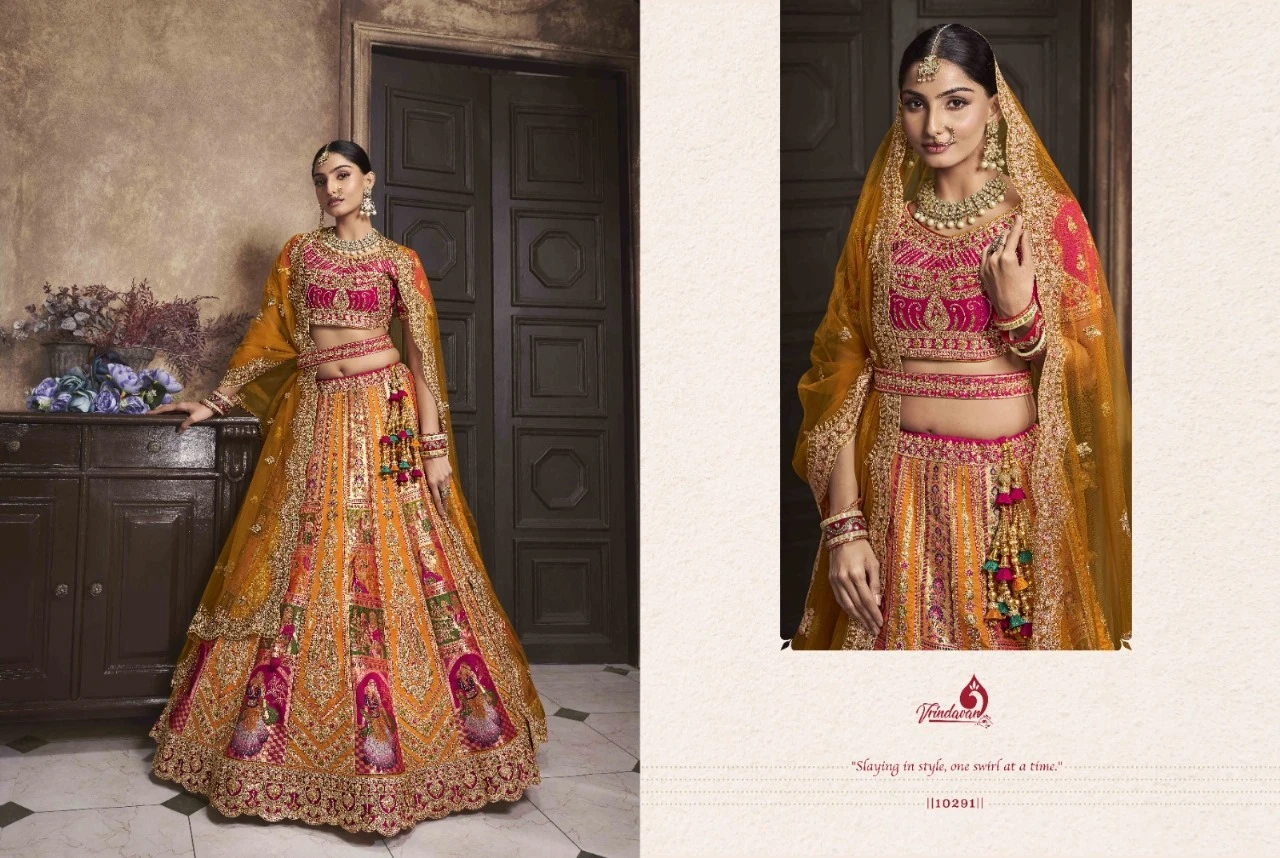 Royal Vrindavan Vol-49 Banarasi Silk Wholesale Lehenga Catalog